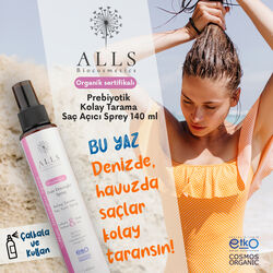 Alls Biocosmetics Organik Prebiyotik Kolay Tarama Saç Açıcı Sprey 140 ml - Thumbnail