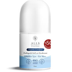 Alls Biocosmetics Organik Prebiyotik Roll on Deodorant 75 ml - Erkekler İçin - Thumbnail