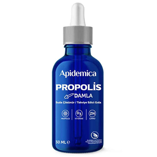 Apidemica - Propolis -D3 Vitamini ve Çinko İçeren Damla 30 ml