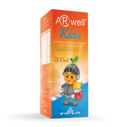 Arwell Kids Beta Glukan-Vitaminler ve Mineraller İçeren Sıvı Takviye Edici Gıda 200 ml