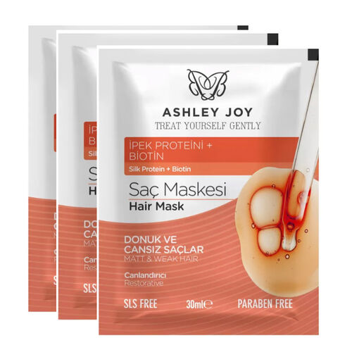 Ashley Joy Canlandırıcı Saç Maskesi 30 ml x 3 Adet