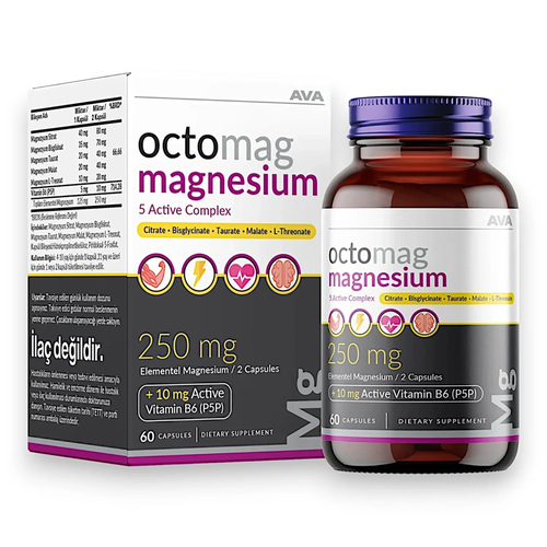 Ava Octomag X5 Magnezyum Complex 60 Bitkisel Kapsül