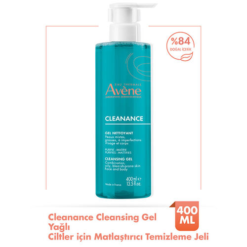 Avene Cleanance Yüz ve Vücut Temizleme Jeli 400 ml