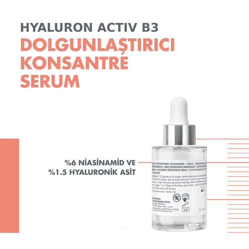 Avene Hyaluron Activ B3 Dolgunlaştırıcı Konsantre Serum 30 ml