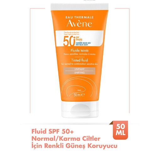 Avene Solaire SPF 50+ Tinted Fluid 50 ml (Normal ve Karma Ciltler)