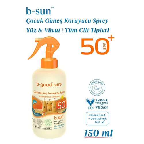 b-good b-sun Spf50+ Çocuk Koruyucu Güneş Spreyi 150 ml