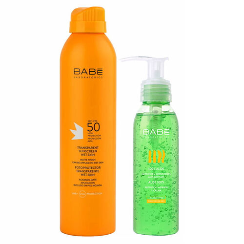 Babe Spf 50+ Transparent Sunscreen Wet Skin + Babe Aloe Vera Jel