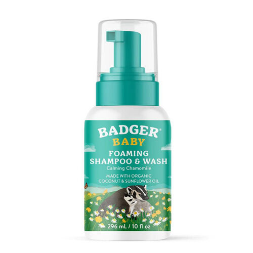 Badger Organik Bebek Köpük Saç ve Vücut Şampuanı 296 ml