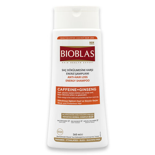 Bioblas Saç Dökülmesine Karşı Enerji Şampuanı Caffeine + Ginseng 360 ml