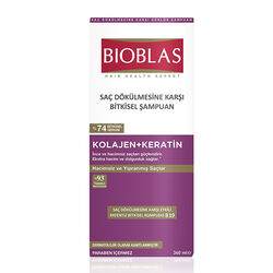 Bioblas Saç Dökülmesine Karşı Şampuan Collagen + Keratin 360 ml - Thumbnail