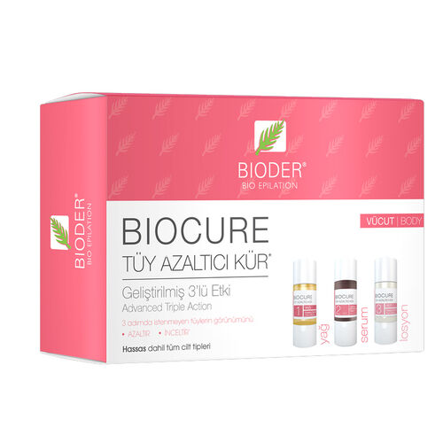 Bioder Biocure Tüy Azaltıcı Kür 3 x 10 ml - Vücut Bölgesi