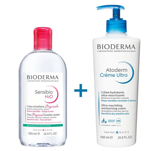 Bioderma Atoderm Creme Ultra 500ml+Sensibio H2O 500ml HEDİYE