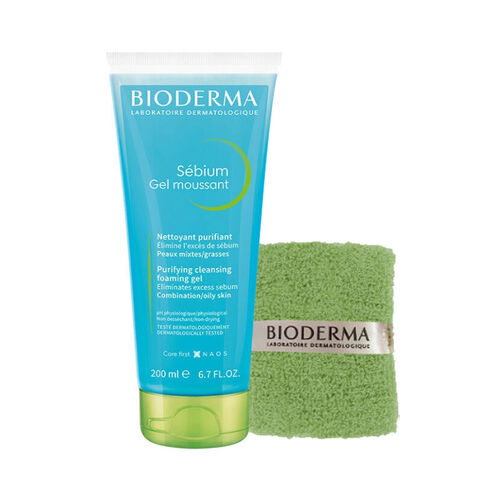 Bioderma Sebium Foaming Temizleme Jeli 200 ml + Bilek Havlusu Hediye