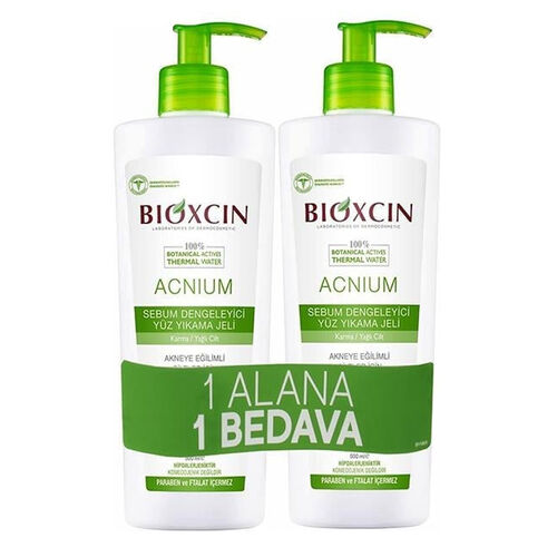 Bioxcin Acnium Sebum Dengeleyici Yüz Yıkama Jeli 1 ALANA 1 BEDAVA