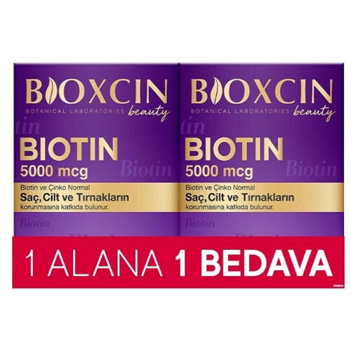 Bioxcin Biotin 5000 mcg Takviye Edici Gıda 30 Tablet - 1 ALANA 1 BEDAVA