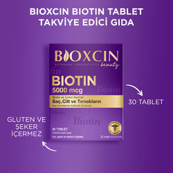 Bioxcin Biotin 5000 mcg Takviye Edici Gıda 30 Tablet - 1 ALANA 1 BEDAVA - Thumbnail