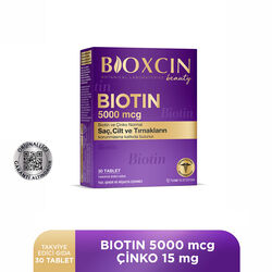 Bioxcin Biotin 5000 mcg Takviye Edici Gıda 30 Tablet - 1 ALANA 1 BEDAVA - Thumbnail