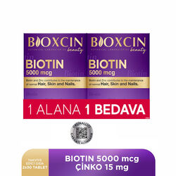 Bioxcin Biotin 5000 mcg Takviye Edici Gıda 30 Tablet - 1 ALANA 1 BEDAVA - Thumbnail