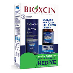 Bioxcin Biotin 5000 mg Çinko 15 mg ALANA Biotin Şampuan 300 ml HEDİYE - Thumbnail
