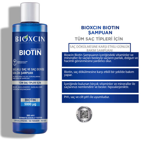 Bioxcin Biotin Şampuan 300 ml | Tüm Saç Tipleri