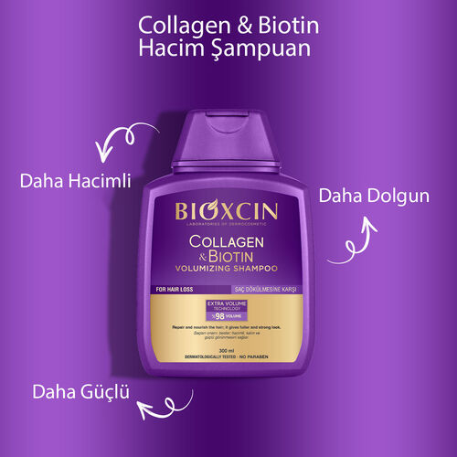 Bioxcin Collagen Biotin Saç Dökülmesine Karşı Şampuan 300 ml 2x300 ml