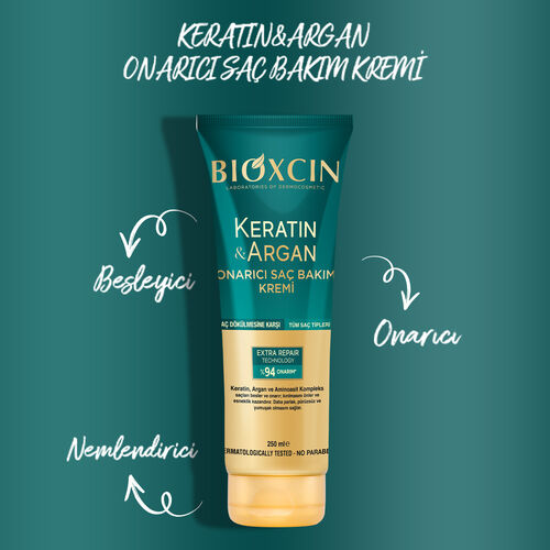 Bioxcin Keratin ve Argan Onarıcı Saç Bakım Kremi 250 ml