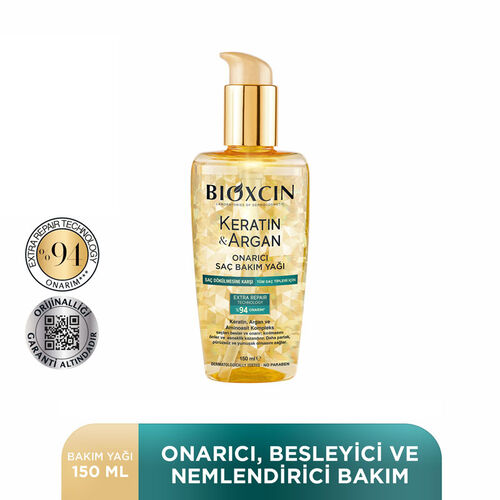 Bioxcin Keratin ve Argan Onarıcı Saç Bakım Yağı 150 ml