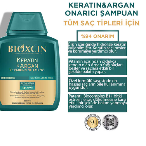 Bioxcin Keratin ve Argan Onarıcı Şampuan 300 ml - 3 al 2 öde 