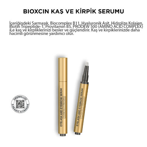 Bioxcin Kolajen ve Hyaluronik Asit İçerikli Kaş ve Kirpik Serumu 3 ml