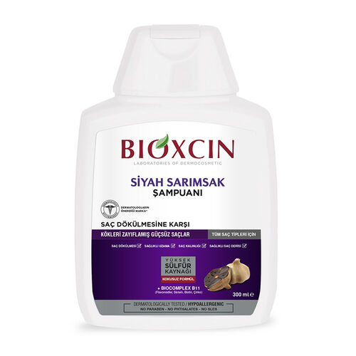 Bioxcin Saç Dökülmesine Karşı Siyah Sarımsak Şampuanı 300 ml | 3 al 2 öde