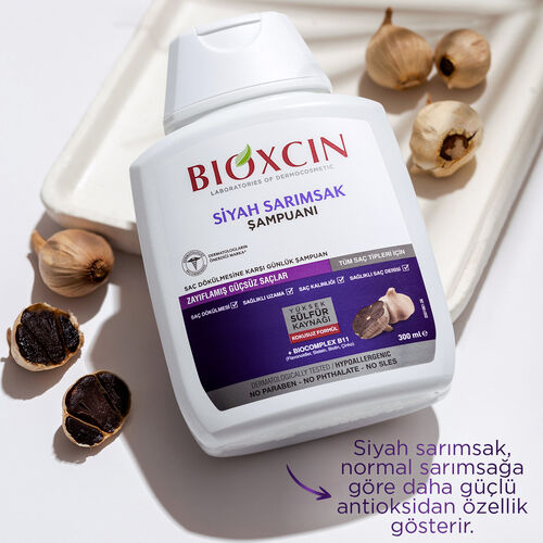 Bioxcin Saç Dökülmesine Karşı Siyah Sarımsak Şampuanı 300 ml | 3 al 2 öde