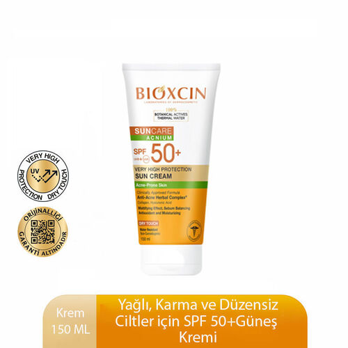 Bioxcin Sun Care Düzensiz Ciltler için Spf 50 Güneş Kremi 150 ml