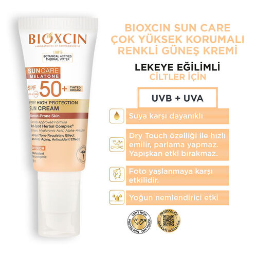 Bioxcin Sun Care Lekeli Ciltler için Güneş Kremi SPF 50+ 50 ml - Renkli