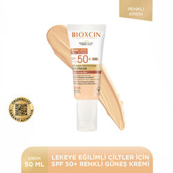 Bioxcin Sun Care Lekeli Ciltler için Güneş Kremi SPF 50+ 50 ml - Renkli - Thumbnail