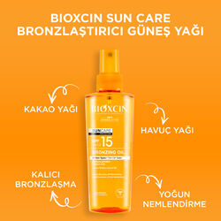 Bioxcin Sun Care Tüm Ciltler için Bronzlaştırıcı Yağ SPF 15 200 ml - Thumbnail