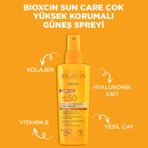 Bioxcin Sun Care Tüm Ciltler için Güneş Spreyi SPF 50+ 200 ml