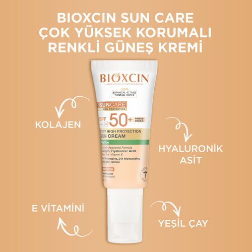 Bioxcin Sun Care Yağlı Ciltler için Güneş Kremi SPF 50+ 50 ml - Renkli