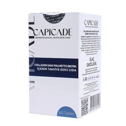 Capicade Collagen Saw Palmetto Biotin İçeren Takviye Edici Gıda 60 Tablet - Thumbnail