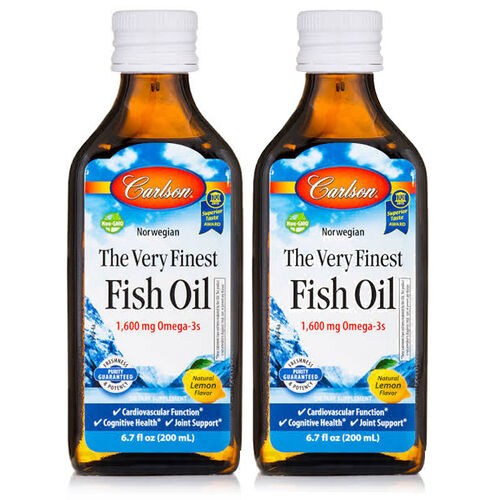 Carlson Fish Oil Omega 3 Balık Yağı Şurubu Limon Aromalı 200ml(2li)