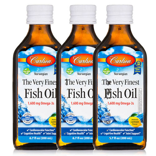 Carlson Fish Oil Omega 3 Balık Yağı Şurubu Limon Aromalı 200ml(3lü)