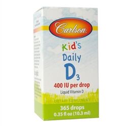 Carlson Kids Daily D3 400 IU Per Drop 10.3ml - Thumbnail