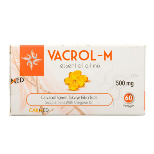 Carmed Vacrol-M 500 mg Takviye Edici Gıda 60 Yumuşak Kapsül