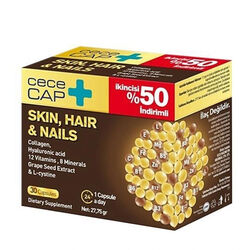 Cececap Skin Hair Nails Takviye Edici Gıda 2 x 30 Kapsül - İkincisi %50 İndirimli - Thumbnail
