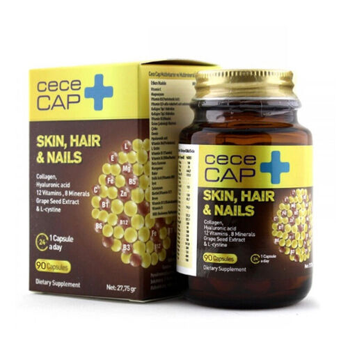 Cececap Skin Hair Nails Takviye Edici Gıda 90 Kapsül