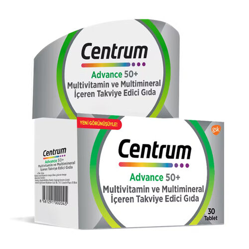 Centrum Advance 50+ Multivitamin ve Multimineral 30 Tablet