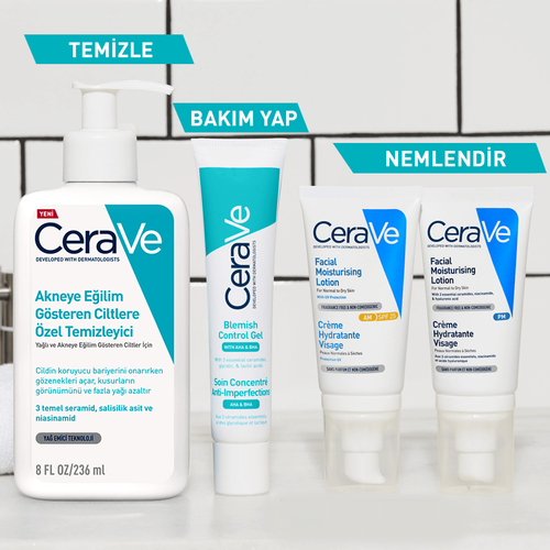 CeraVe Akneye Eğilim Gösteren Ciltler İçin Yüz Bakım Jeli 40 ml