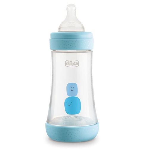 Chicco İntui-flow System 5 Perfect 2m + Biberon 240 ml - Mavi