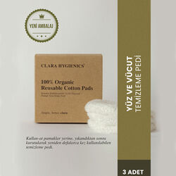 Clara Hygienics Yeniden Kullanılabilir Makyaj Temizleme Pedi 3 Adet (Promosyon Ürünü) - Thumbnail