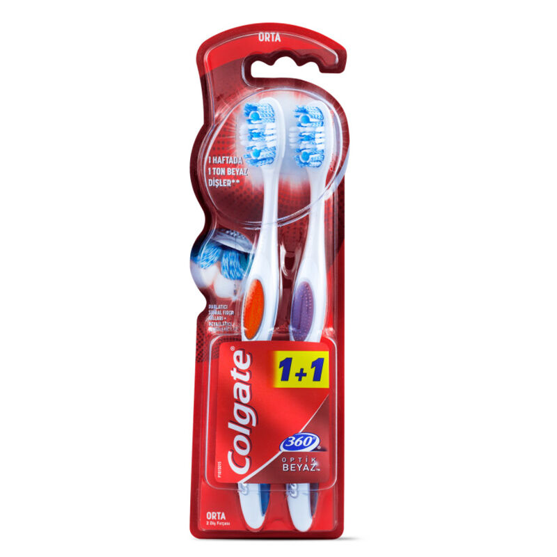 Colgate 360 Optik Beyaz Diş Fırçası Orta