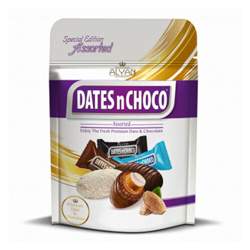 Dates N Choco Bitter- Beyaz - Sütlü Çikolata Kaplı Hurma 90 gr